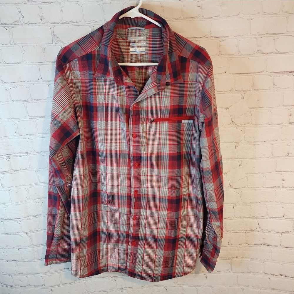 Men's Columbia Omni-Wick & Omni-Shade longsleeve button-down shirt, size Large